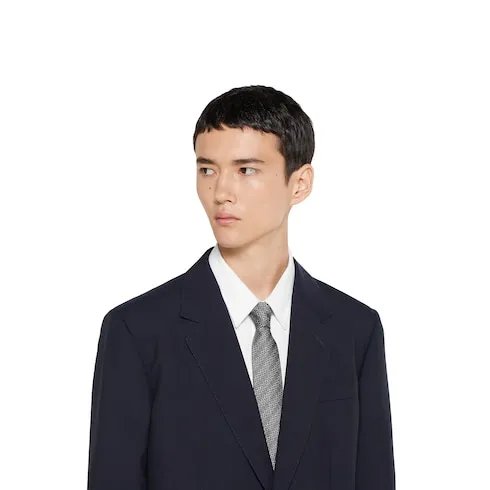 Horsebit Silk Jacquard Tie