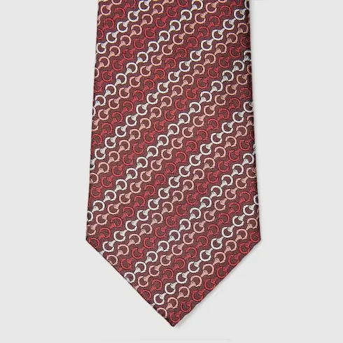 Horsebit Silk Jacquard Tie