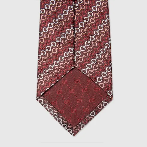 Horsebit Silk Jacquard Tie