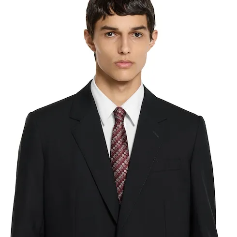 Horsebit Silk Jacquard Tie