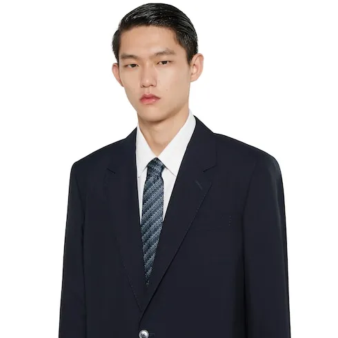 Horsebit Silk Jacquard Tie