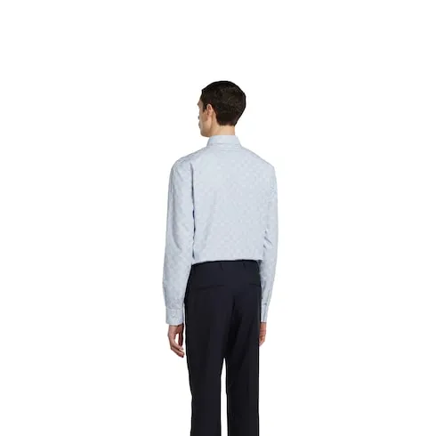 Striped Gg Cotton Jacquard Shirt