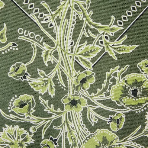 Printed Silk Twill Skirt