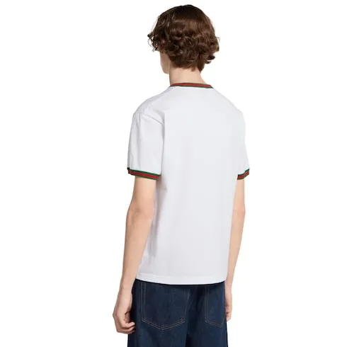 Cotton Jersey T-Shirt With Embroidery