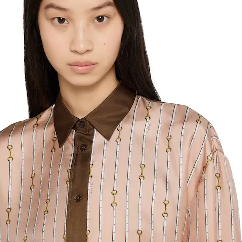 Printed Silk Twill Shirt