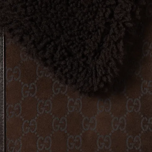 Printed Suede Shearling Jacket