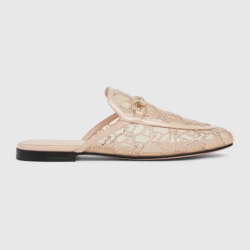 Gg Crystal Princetown Slipper