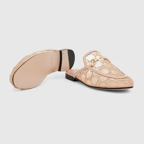 Gg Crystal Princetown Slipper
