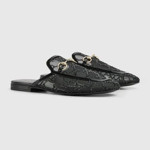 Gg Crystal Princetown Slipper