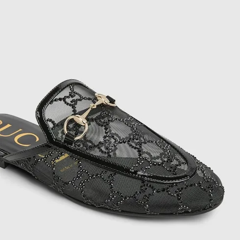 Gg Crystal Princetown Slipper