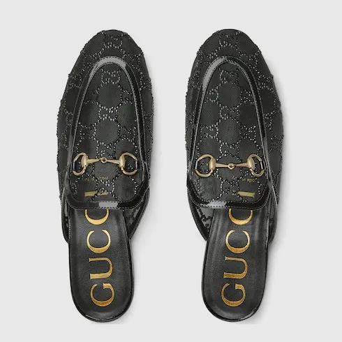 Gg Crystal Princetown Slipper