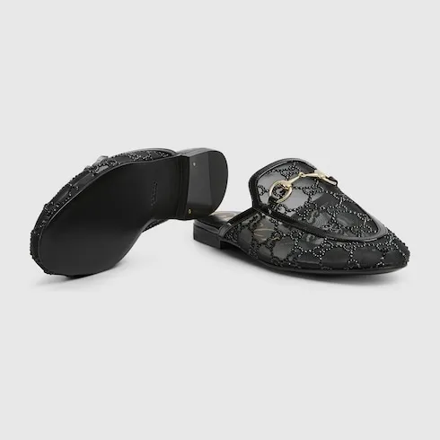 Gg Crystal Princetown Slipper