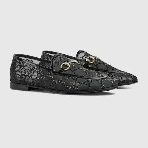 Gg Crystal Gucci Jordaan Loafer