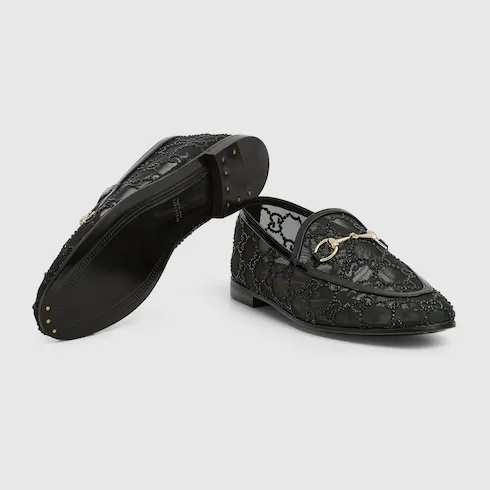 Gg Crystal Gucci Jordaan Loafer