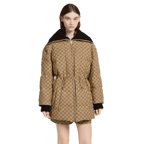 Gg Canvas Puffer Jacket