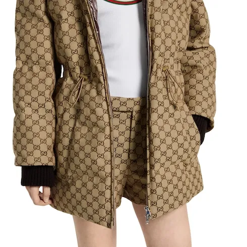 Gg Canvas Puffer Jacket