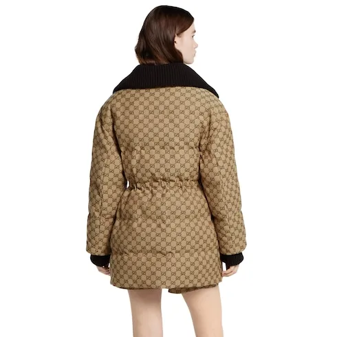 Gg Canvas Puffer Jacket