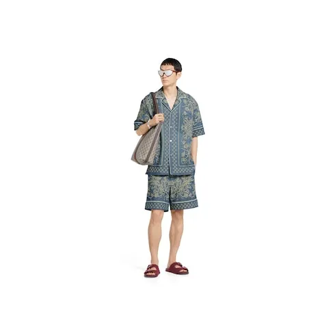 Gg Denim Jacquard Shorts