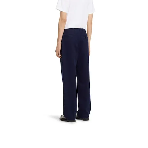 Washed Denim Pant With Embossed Label