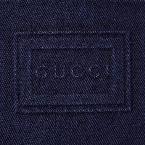 Washed Denim Pant With Embossed Label