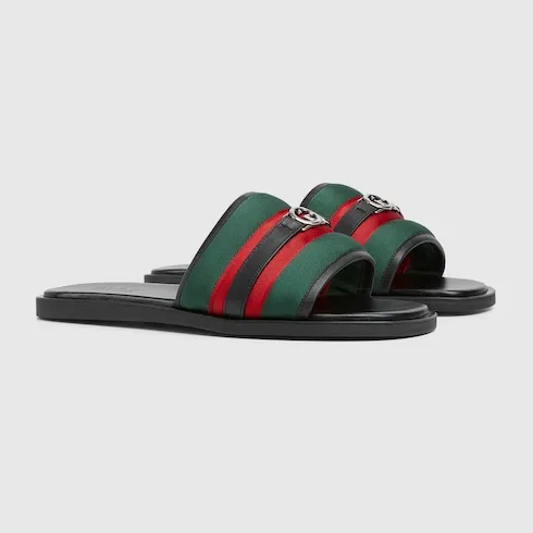 Slide Sandal With Interlocking G