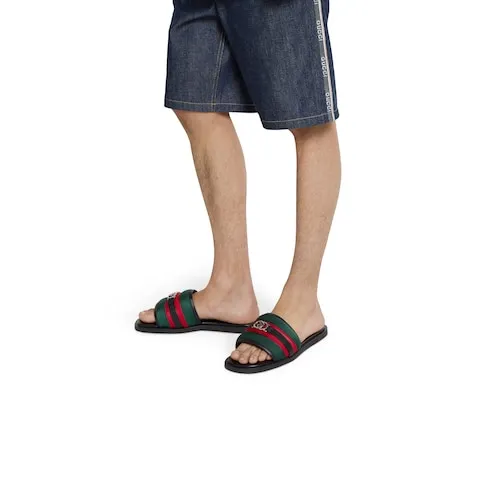 Slide Sandal With Interlocking G