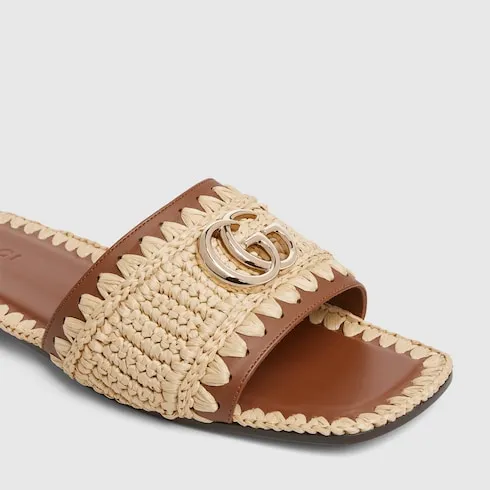 Slide Sandal With Double G