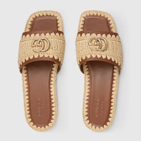 Slide Sandal With Double G