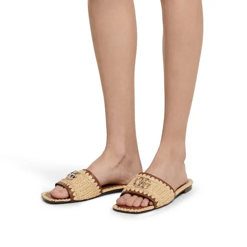 Slide Sandal With Double G