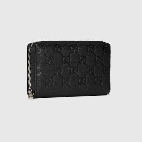 Gucci Imprint Zip Around Wallet