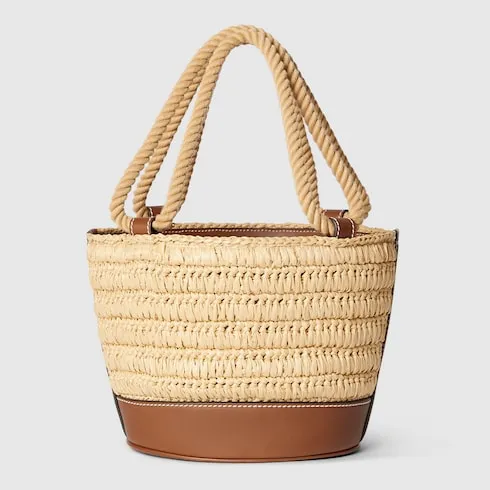 Woven Mini Bucket Bag