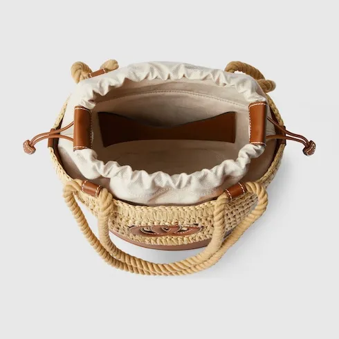 Woven Mini Bucket Bag