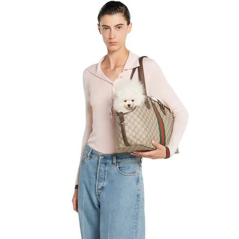 Gg Monogram Small Pet Tote Bag