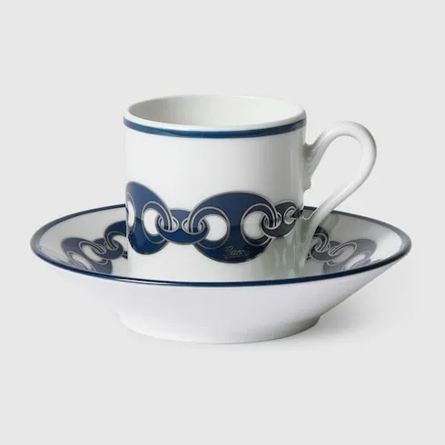 Gucci Marina Coffee Cup And Saucer, Set Of Two