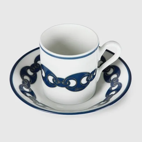 Gucci Marina Coffee Cup And Saucer, Set Of Two