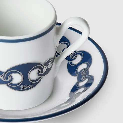 Gucci Marina Coffee Cup And Saucer, Set Of Two
