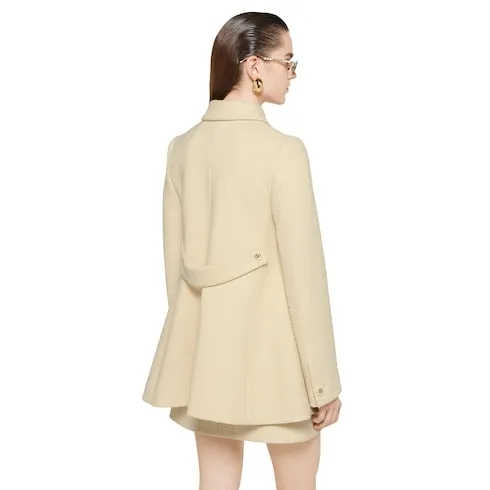 Textured Wool Tweed Coat
