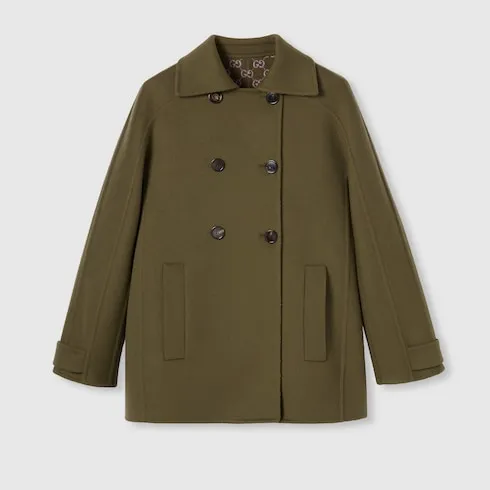 Wool Double-Breasted Coat