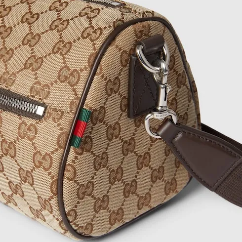Gg Canvas Small Cylinder Bag