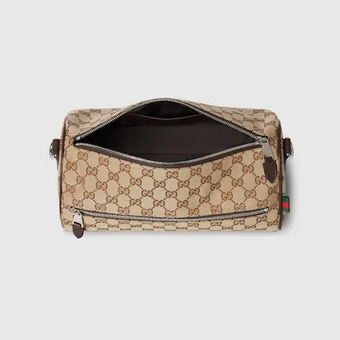 Gg Canvas Small Cylinder Bag