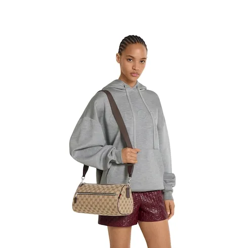 Gg Canvas Small Cylinder Bag