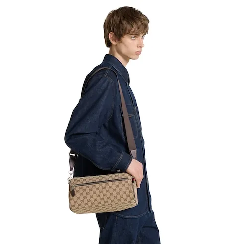 Gg Canvas Small Cylinder Bag