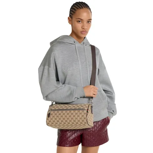 Gg Canvas Small Cylinder Bag