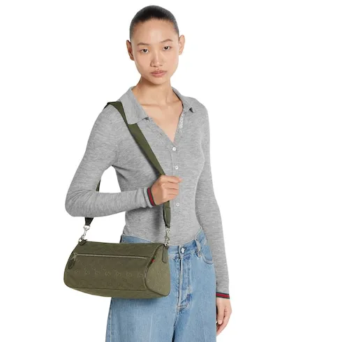 Gg Canvas Small Cylinder Bag