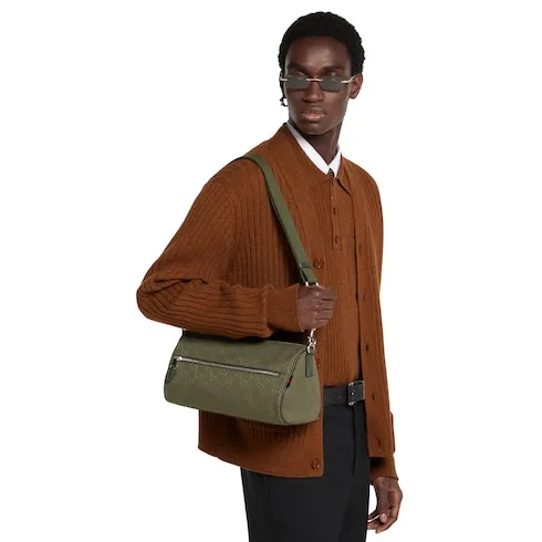 Gg Canvas Small Cylinder Bag