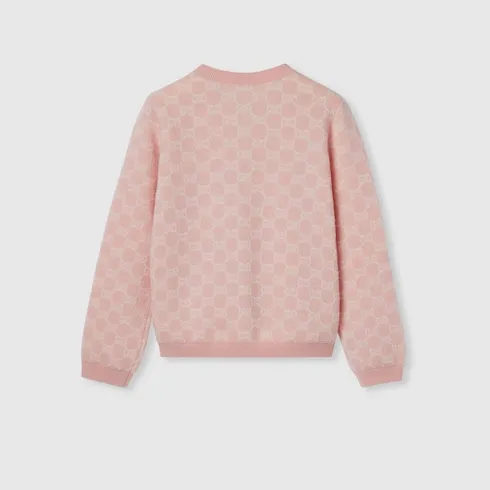 Children's Gg Wool Jacquard Cardigan