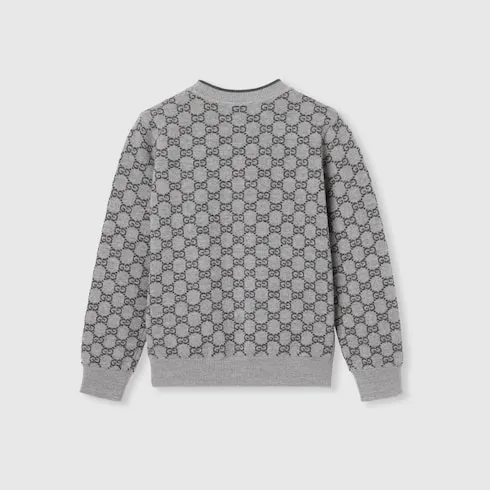 Children's Gg Wool Jacquard Sweater