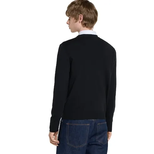 Silk Cotton Sweater With Intarsia