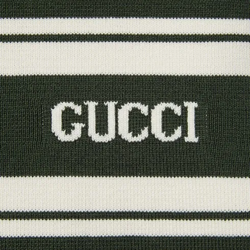 Silk Cotton Polo Shirt With Intarsia