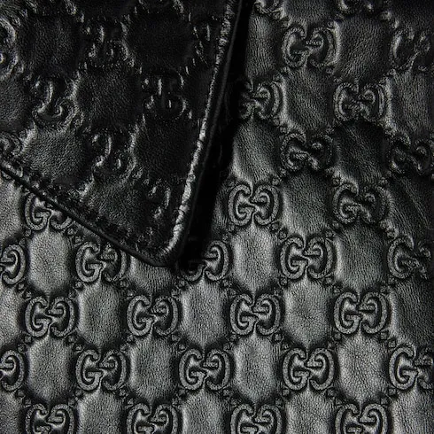 Embossed Gg Leather Jacket